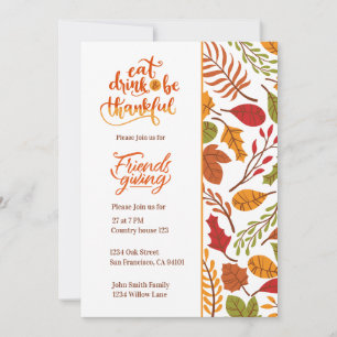 Friendsgiving Thanksgiving Dinner Invitation