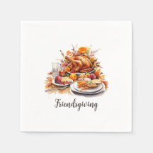 Friendsgiving Thanksgiving Dinner Napkins