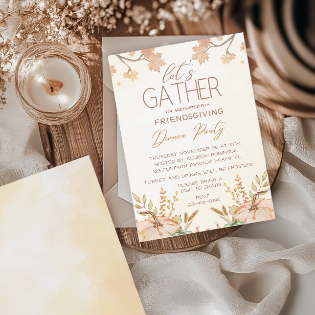 Friendsgiving Thanksgiving Party Invitation (Creator Uploaded)
