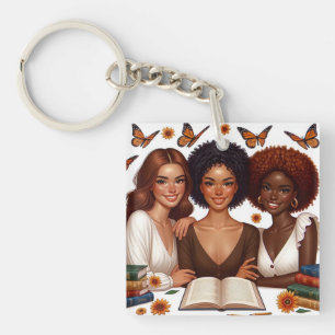 Friendship and Words Key Ring