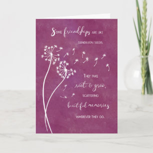 Friendship Anniversary Dandelion Art for Friend Card