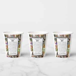 Friendship Appreciation BFF 22 Photo Collage Paper Cups