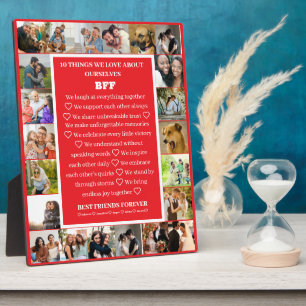 Friendship Appreciation BFF 22 Photo Collage Plaque