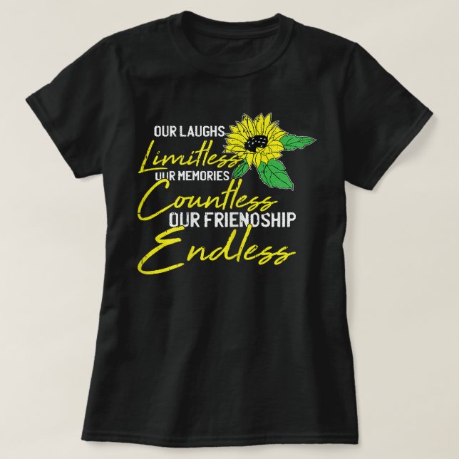 Friendship Best-Friend Cute Sunflower Bestie BFF M T-Shirt (Design Front)