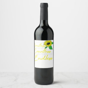 Friendship Best-Friend Cute Sunflower Bestie BFF M Wine Label