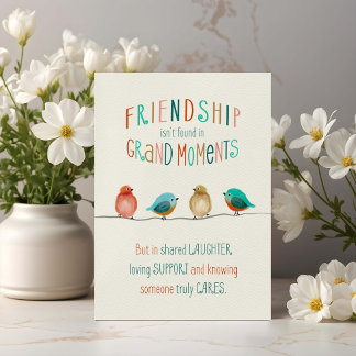 Friendship Birds Shared Laughter and Support  Card