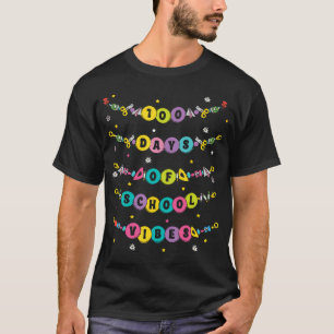 Friendship Bracelet 100 Days Of School Vibes Kids T-Shirt