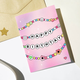Friendship Bracelet Birthday Card