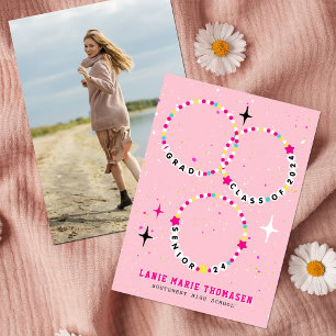 Friendship Bracelet Class of 2024 Graduation Pink Invitation