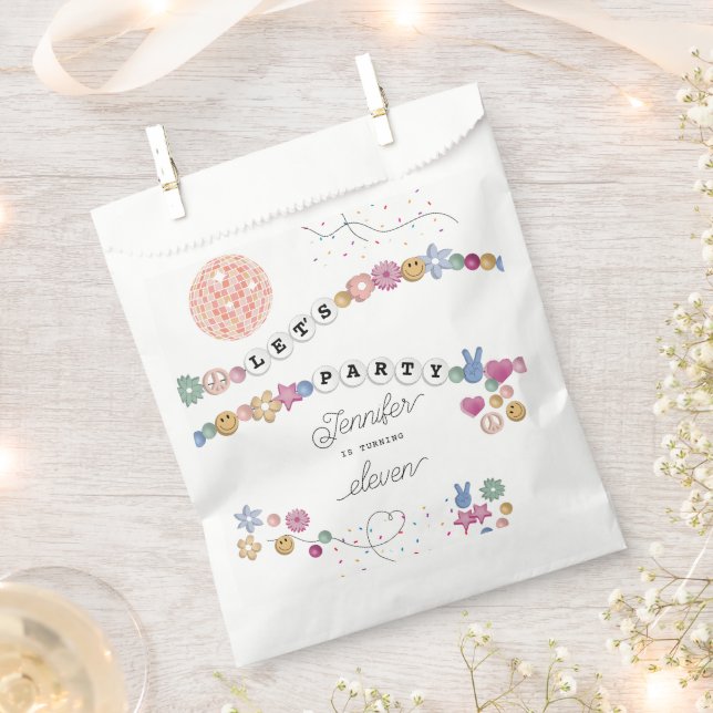 Friendship Bracelet Girl Jewellery Birthday Party Favour Bag (Clipped)