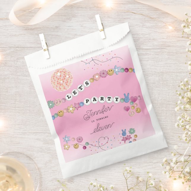 Friendship Bracelet Girl Jewellery Birthday Party Favour Bag (Clipped)