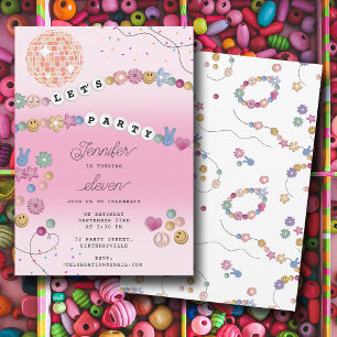 Friendship Bracelet Girl Jewelry Birthday Party Invitation
