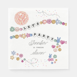 Friendship Bracelet Girl Jewelry Birthday Party Napkin
