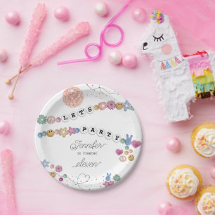 Friendship Bracelet Girl Jewelry Birthday Party Paper Plate