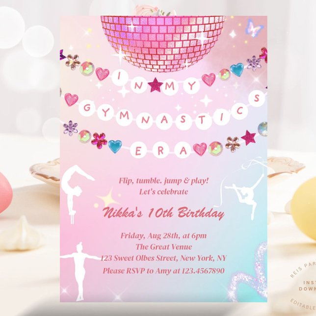Friendship Bracelet In My Gymnastics Era Invitation (Creator Uploaded)