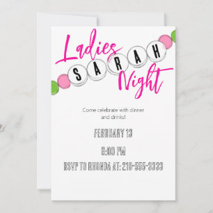 Friendship Bracelet Ladies Night Invitation