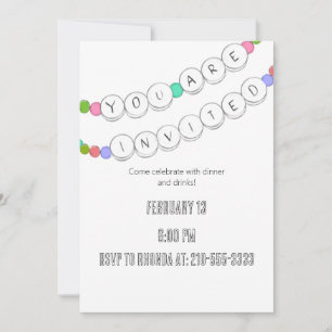 Friendship Bracelet Ladies Night Invitation