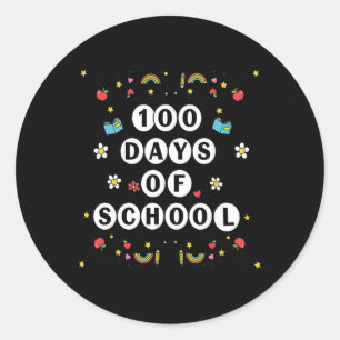 Friendship Bracelets 100 Days Smarter Kid Classic Round Sticker