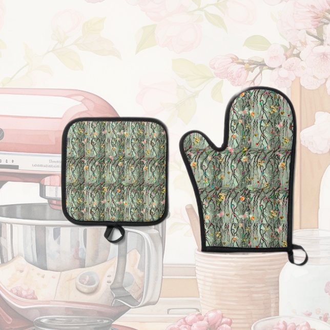 Friendship Branches Oven Mitt & Pot Holder Set (Creator Uploaded)