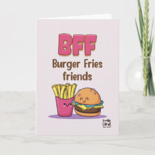 Friendship - Burger Fries Friends Card