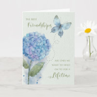 Friendship Butterfly and Hydrangea Birthday