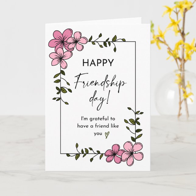 Friendship card, Happy Friendship Day, Friend Card (Yellow Flower)