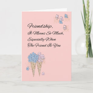 Friendship Card with Floral Cones