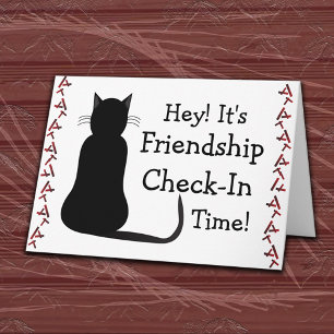Friendship Check-In Time Card