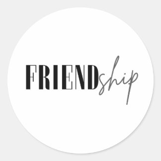 Friendship Classic Round Sticker