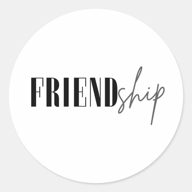 Friendship Classic Round Sticker (Front)