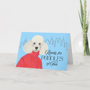Friendship Classy Poodle City Background Card