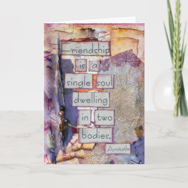 Friendship Collage | Friendship Is A Single Soul Card (Front)