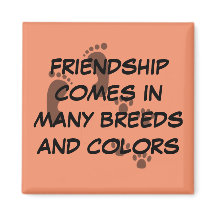 Friendship comes in many breeds and colours magnet