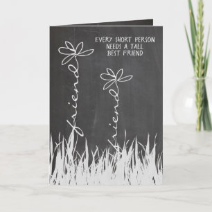friendship daisies on chalkboard card