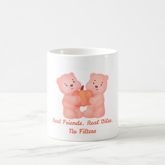 FRIENDSHIP DAY BEST FRIEND, FUNNY BEARS FRIENDS COFFEE MUG (Center)