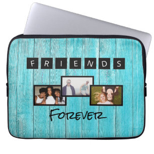 Friendship day personalised template photo collage laptop sleeve