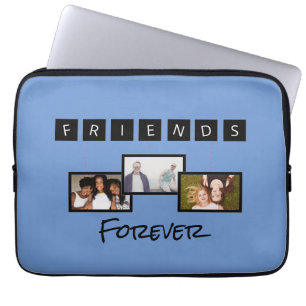 Friendship day personalised template photo collage laptop sleeve