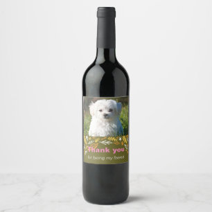 Friendship day wine label