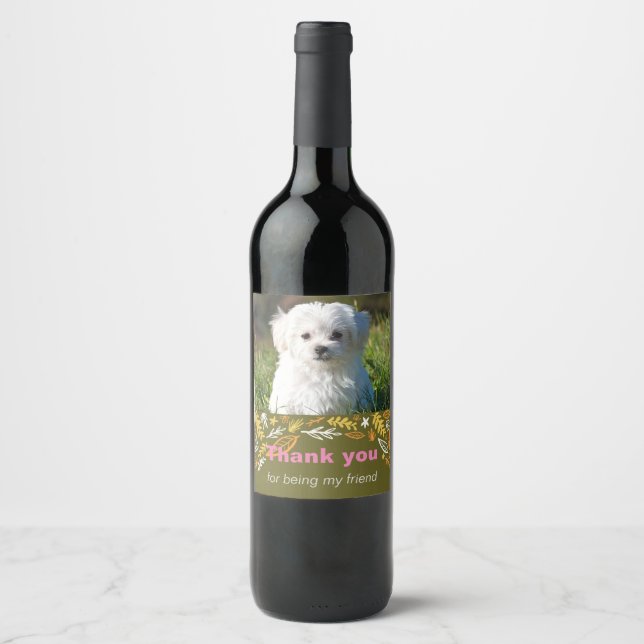 Friendship day wine label (Front)
