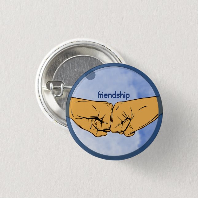 Friendship Fist Bump 3 Cm Round Badge (Front & Back)