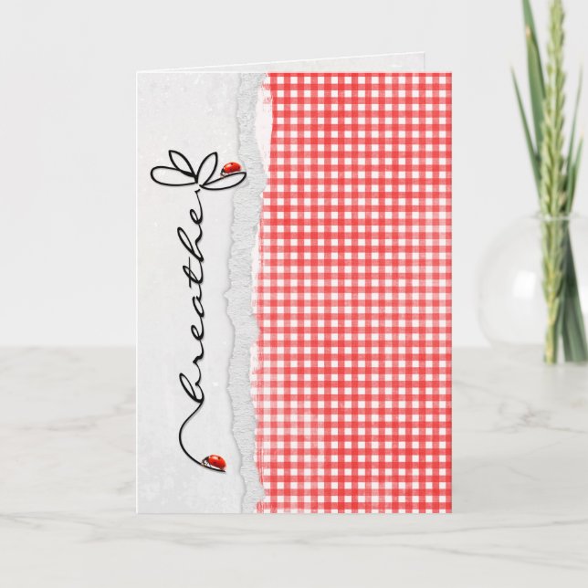 friendship flower with lady bugs card (Front)