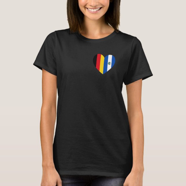 Friendship Forever El Salvador And Germany T-Shirt (Front)