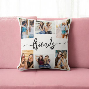 Friendship Friends 6 Photo Collage Keepsake Gift Cushion
