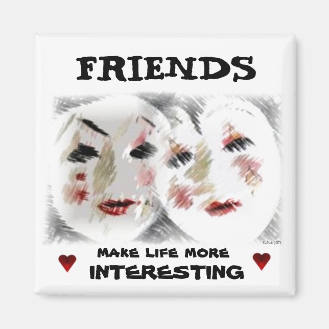 Friendship Friends Expressions Magnet (Front)