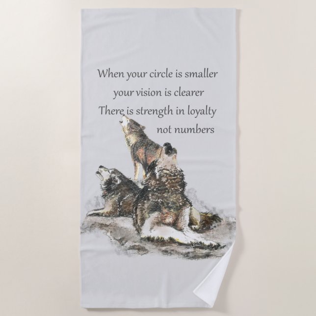 Friendship Friends Quote Animal Quote Art Beach Towel (Front)