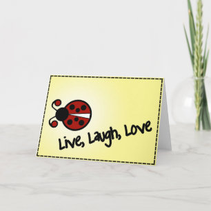 Friendship Greeting Card Live, Laugh Love