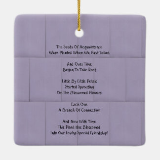 Friendship In Bloom Ceramic Ornament