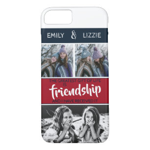 Friendship inspirational bff with names and photos iPhone 8/7 case