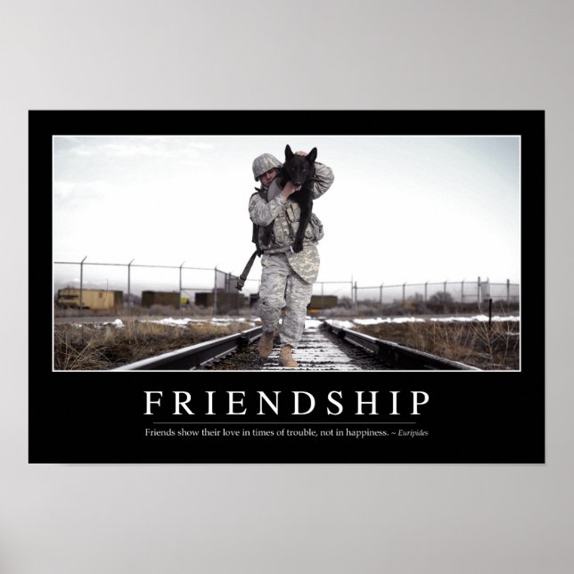 Friendship: Inspirational Quote Poster (Front)
