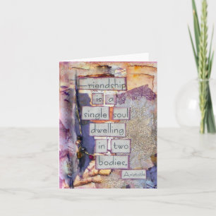 Friendship Is A Single Soul Card